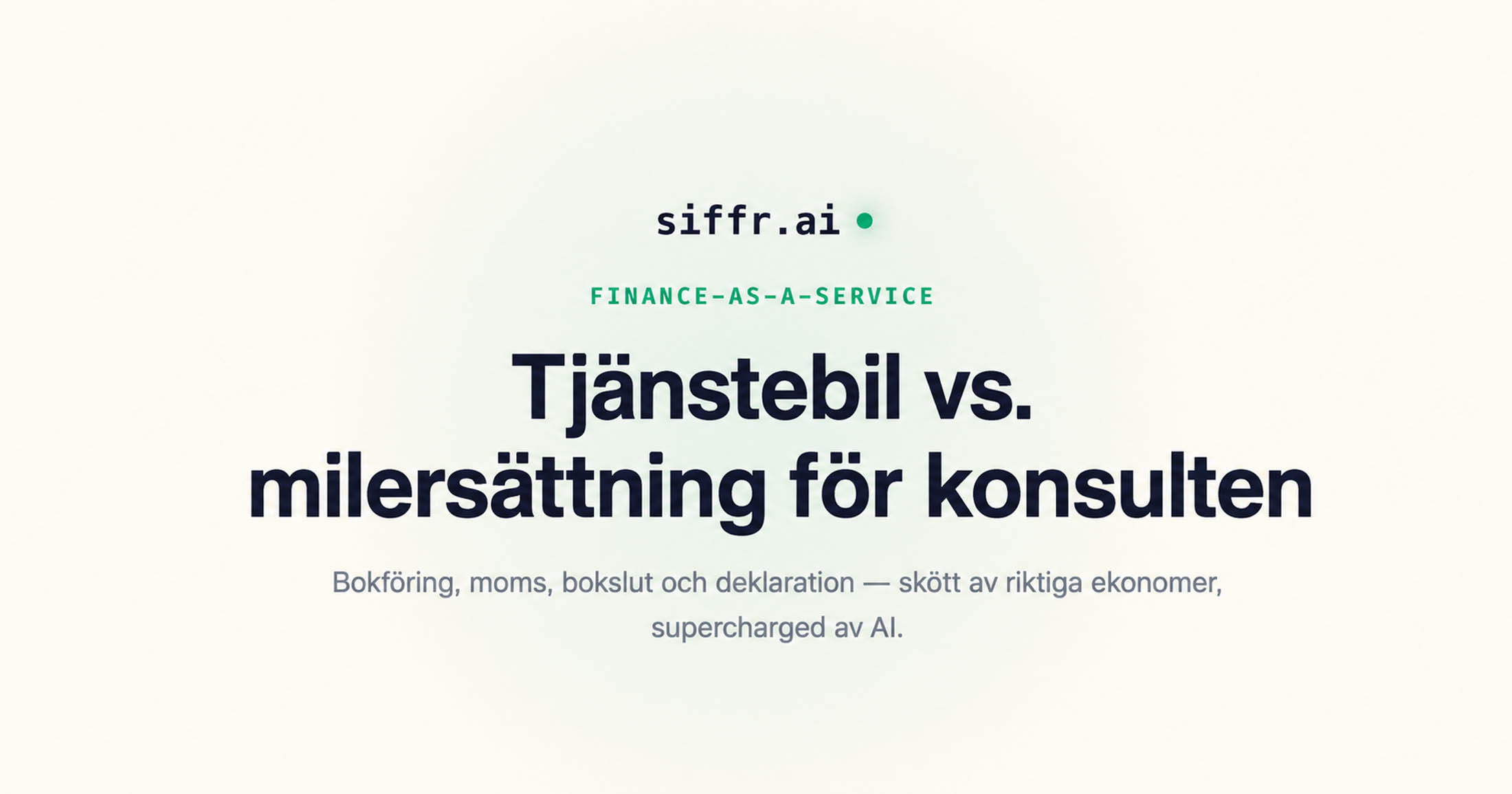Tjänstebil vs. milersättning för konsulten — vad är faktiskt billigast 2026?